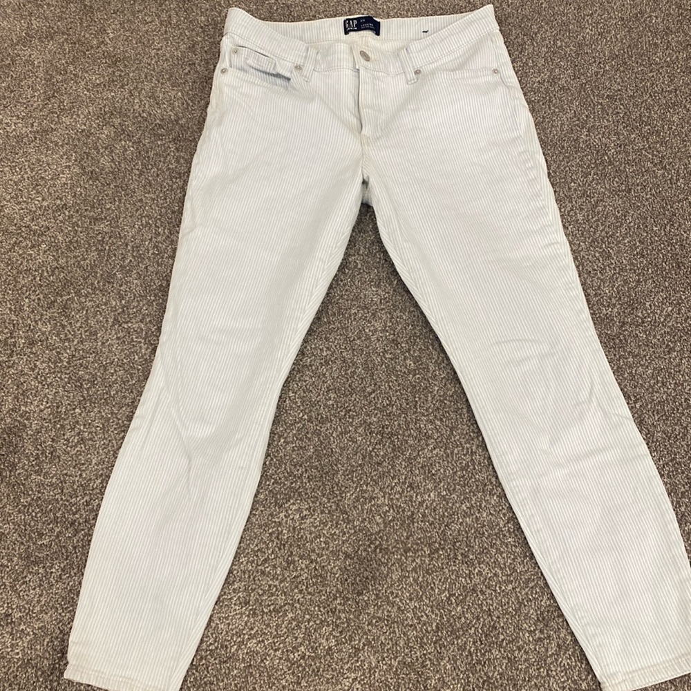 Stripe denim jeans